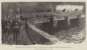 The Royal Visit to Ireland, Arrival of the Duke and Duchess of York at Newtown Stewart by Amedee Forestier